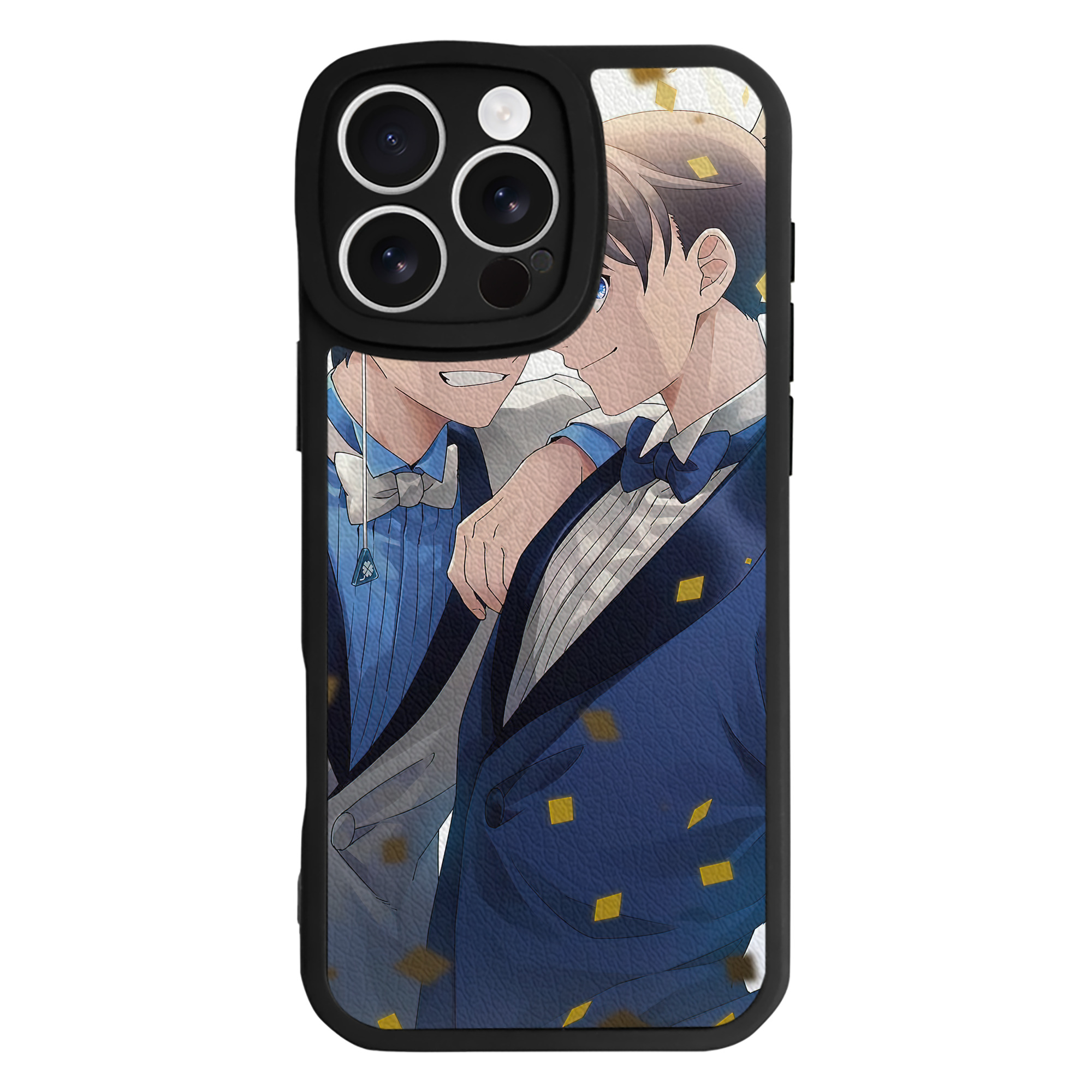 （画像用） 名探偵コナン Detective Conan 【iPhone 16シリーズ対応】シリコンスマホケース（レザー調） 材質：シリコン